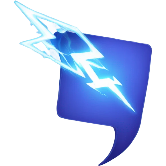 card with a lightning emoji