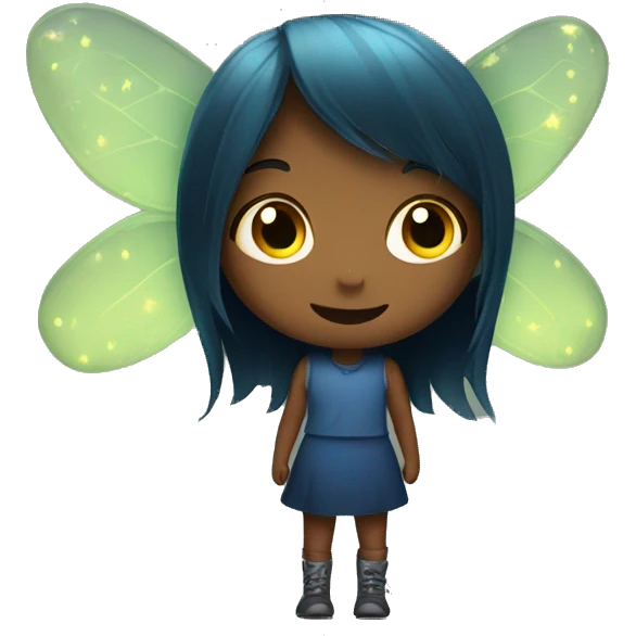 fireflies and a cute girl  emoji