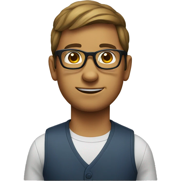 Make a nerd wearing glasses emoji emoji