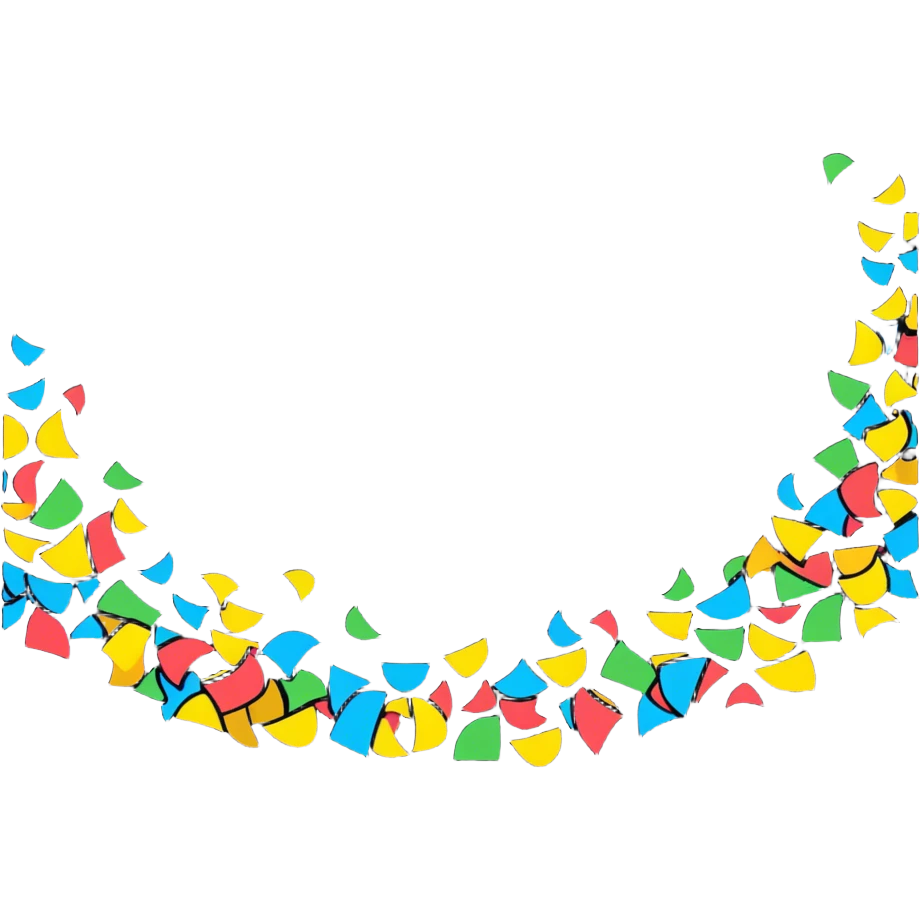 celebration confetti and party emoji