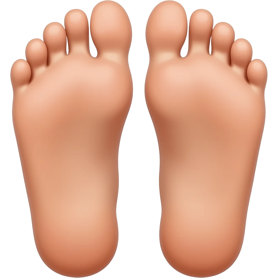 A completly naked woman feet emoji