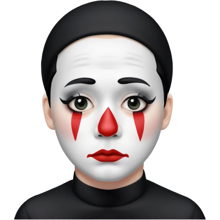пантоміма обличчя з білим гримом emoji