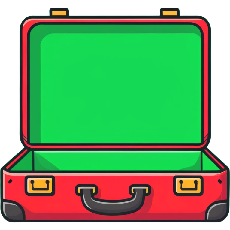 red open suitcase emoji