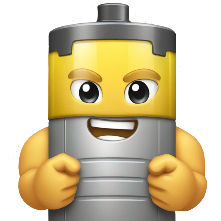 battery like a bodybuilder emoji
