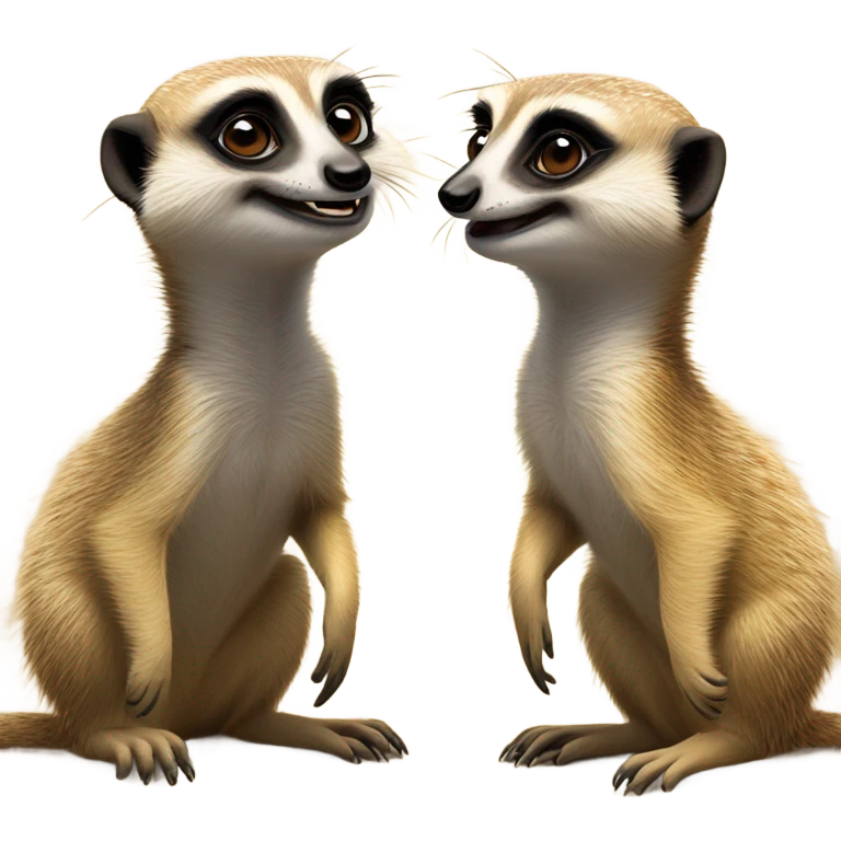 Two meerkats grimacing emoji