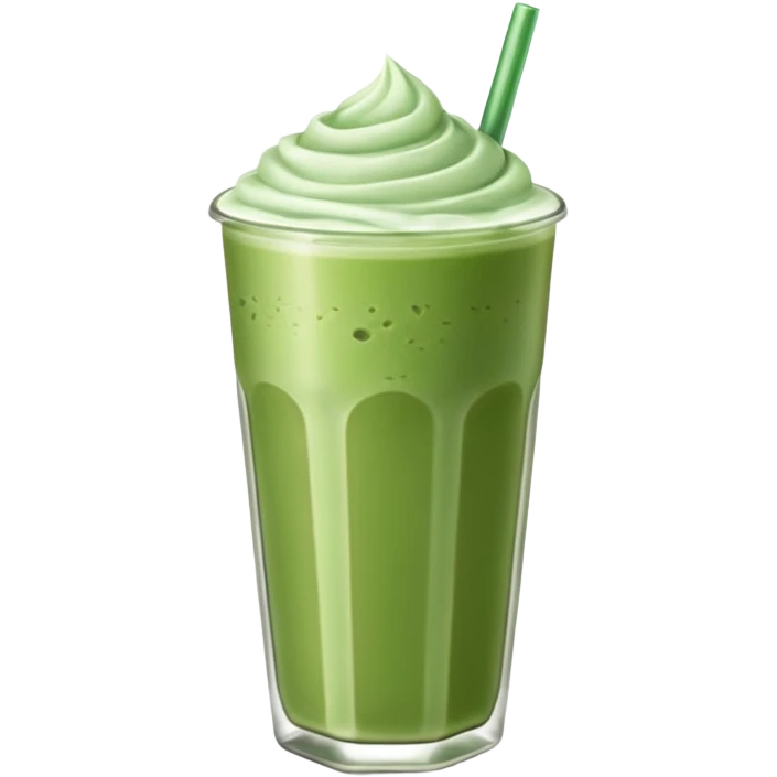 an iced matcha latte with no whip cream on top emoji