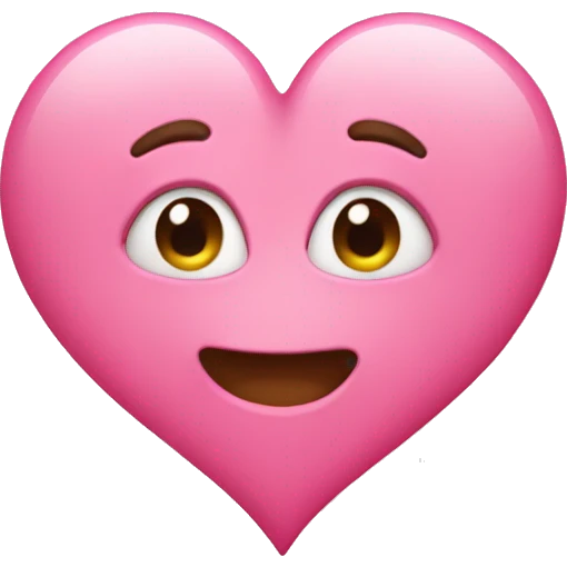 A pink heart  emoji