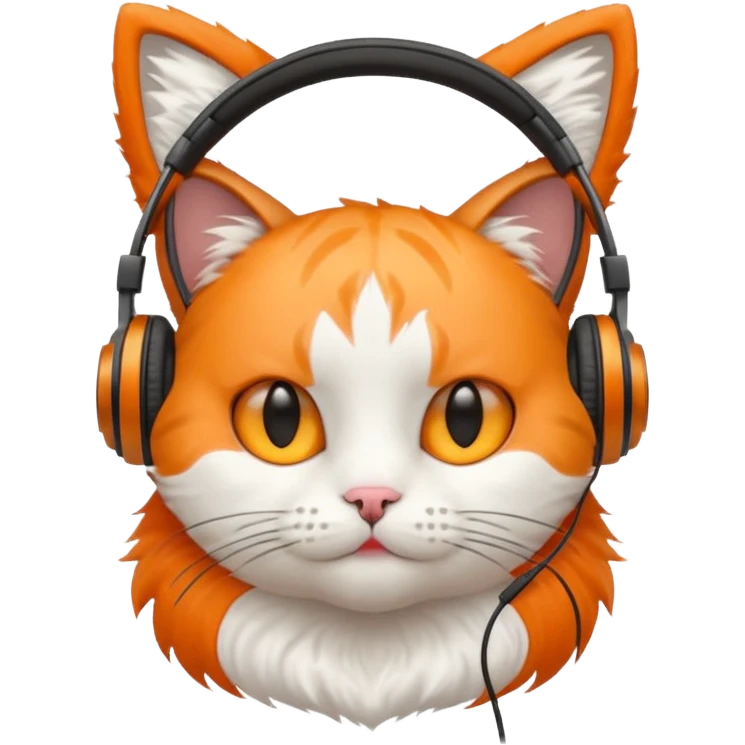 cat wearing headphones emoji