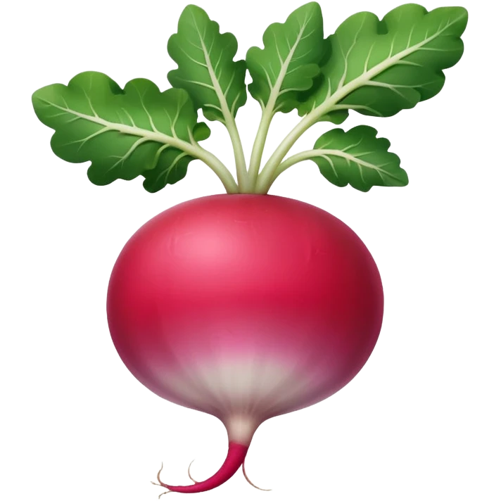 radish UK plant with a bit of white on the bottom of the radish emoji