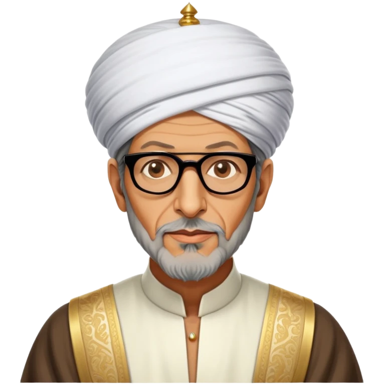 Jeff Goldblum no glasses as a regal portrait dressed as suleiman-the-magnificent,-depicted-as-a-regal-ottoman-sultan-adorned-with-a-large,-white,-round,-tall-turban-and-a-majestic-grey-beard,-his-commanding-gaze-bathed-in-warm,-historic-lighting-that-exudes-timel emoji