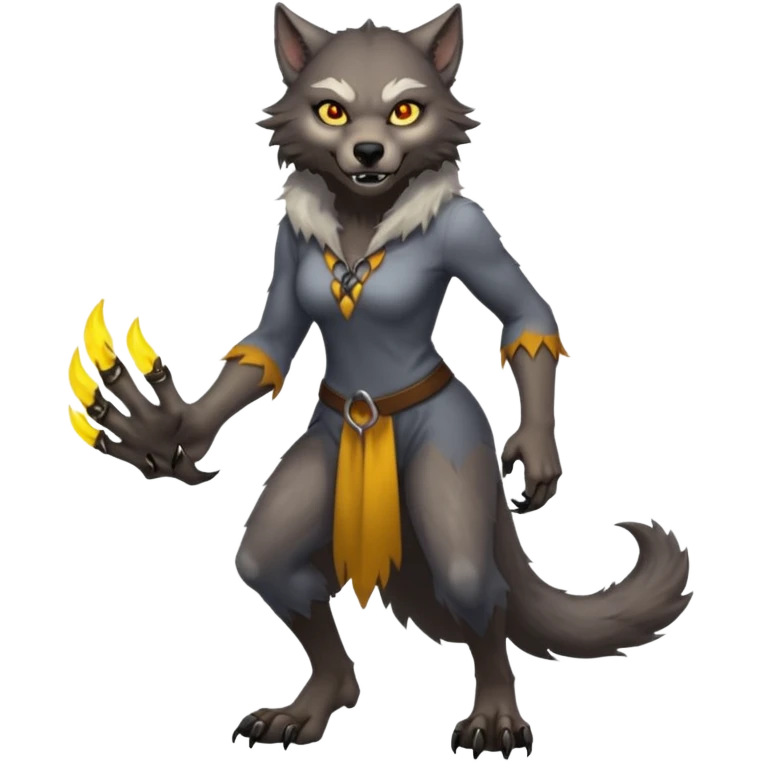 Female wherewolf full body emoji