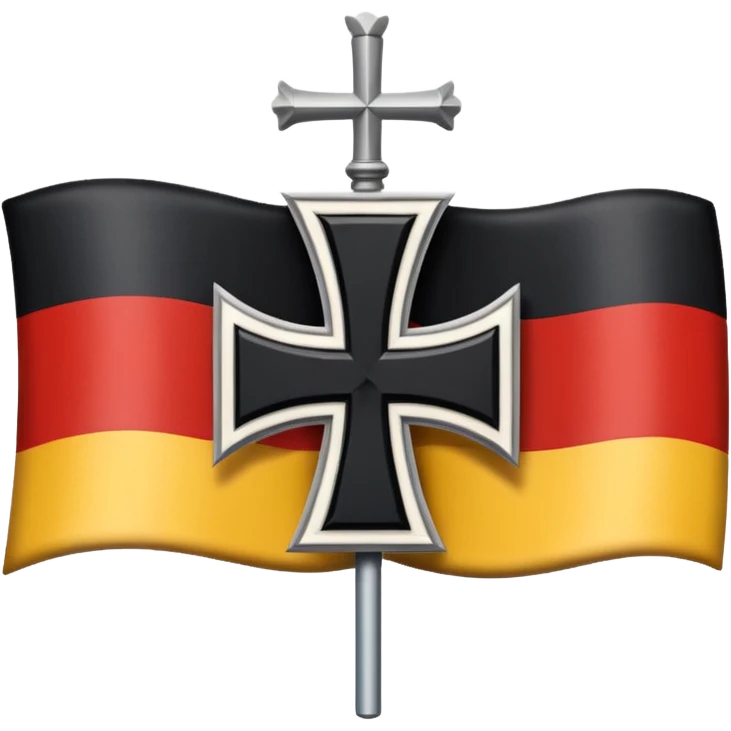 German empire with iron cross flag emoji