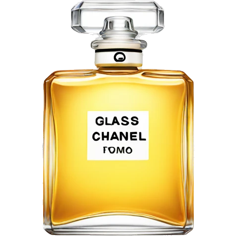 Glass Chanel perfum emoji