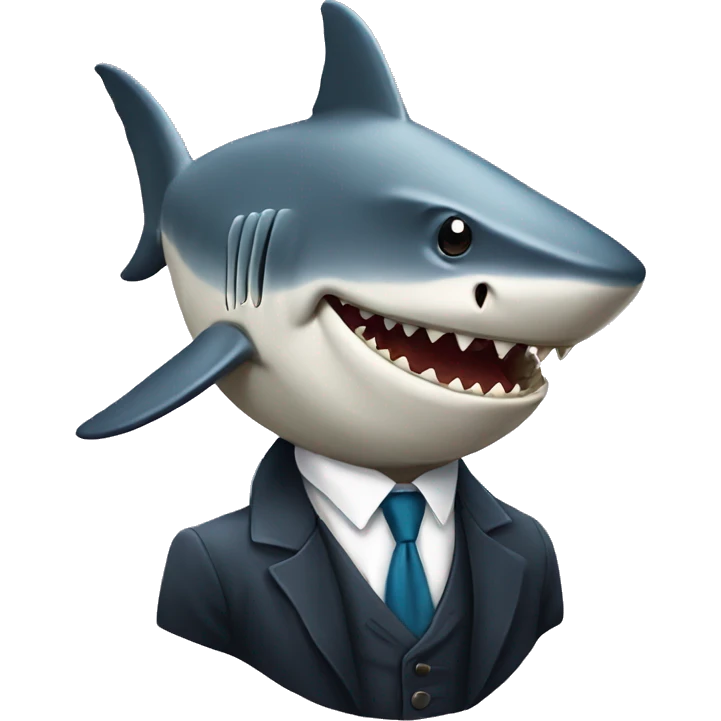 Rich shark  emoji