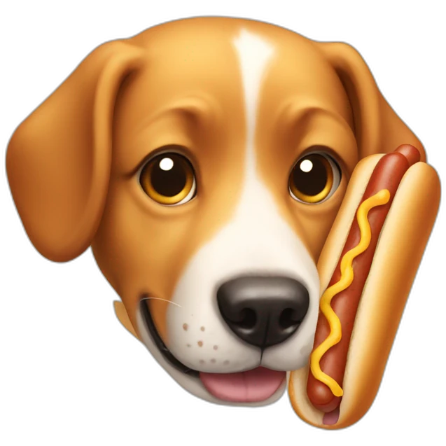 dog in a hot dog emoji