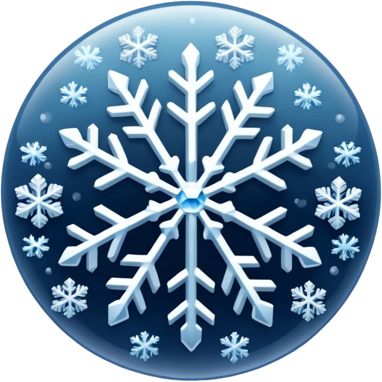 Snowflakes in winter morning emoji