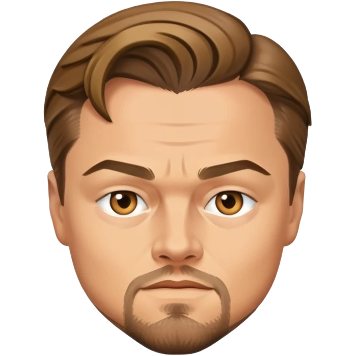 Leonardo DiCaprio face portrait emoji