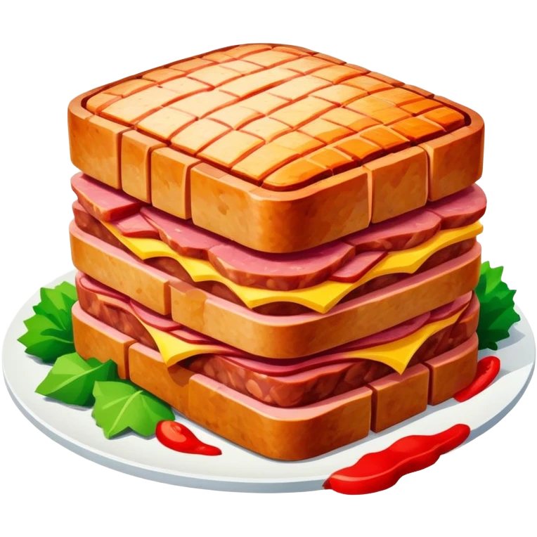 matisse style spam meat landscape emoji