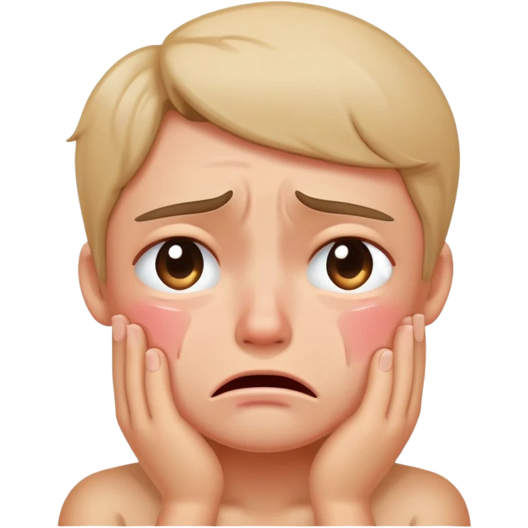 disgust, disappointment, blushing, crying emoji