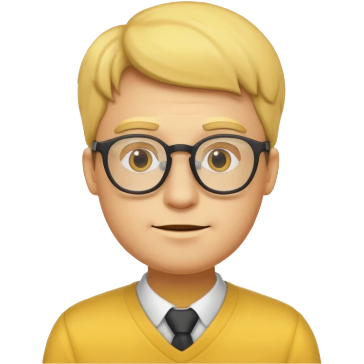 yellow guy in glasses emoji