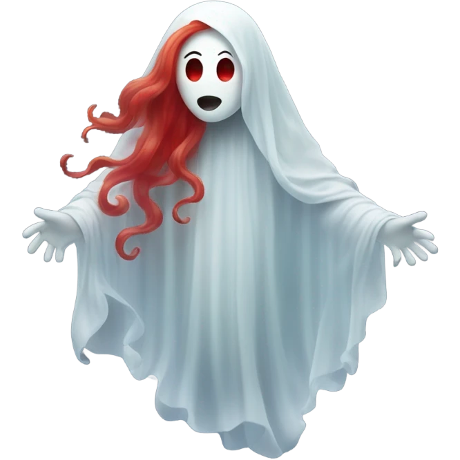 Red head as a ghost emoji
