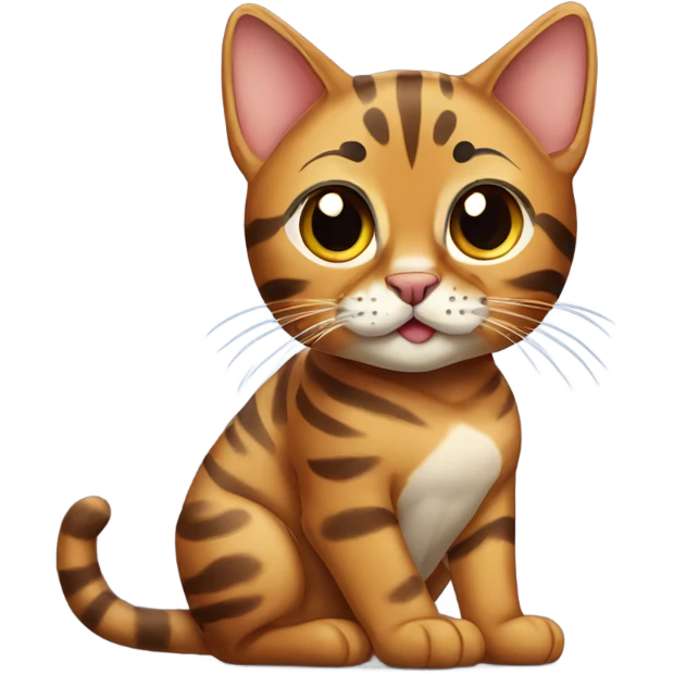 bengal cat sitting  emoji