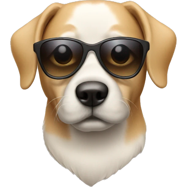 Dog with sunglasses  emoji