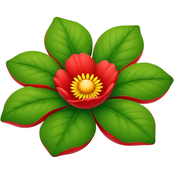 Broto de planta de flor vermelha emoji