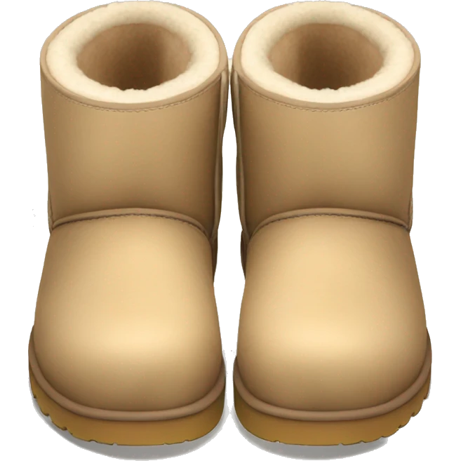 A pair of beige short uggs emoji