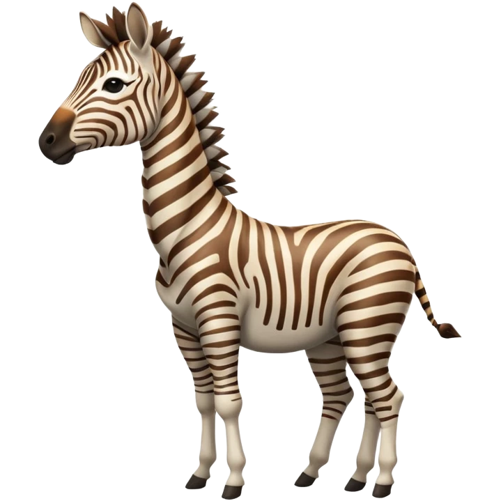 A zebra standing at two legs hitting the dab with a low taper fade on their head emoji