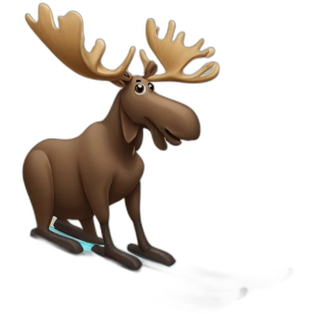 Moose on skis emoji