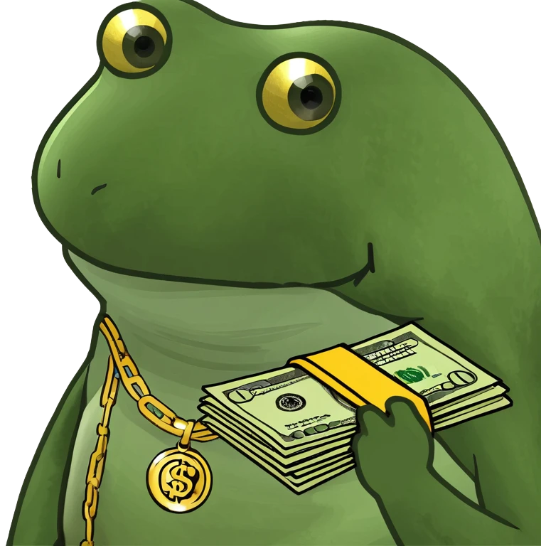 gold swag with money emoji