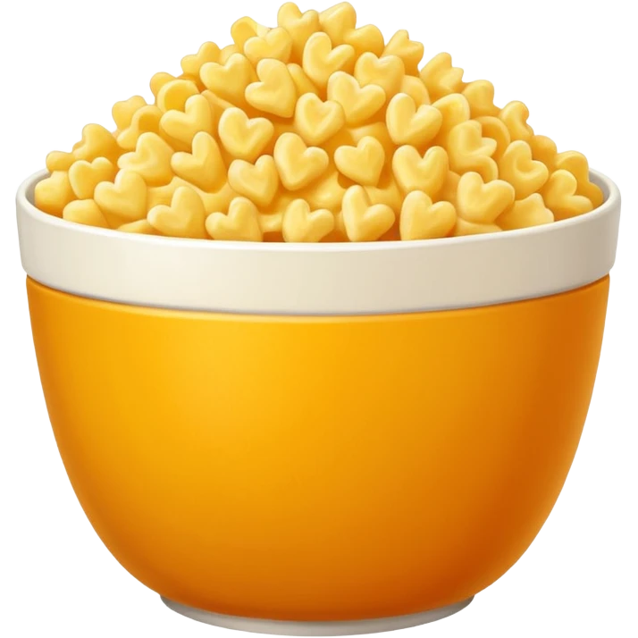 Popcorn and Mac and cheese on a tall bowl emoji