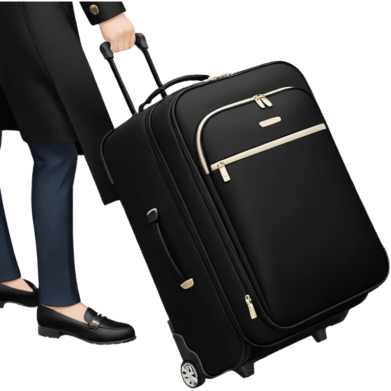 черный чемодан для путешествий emoji