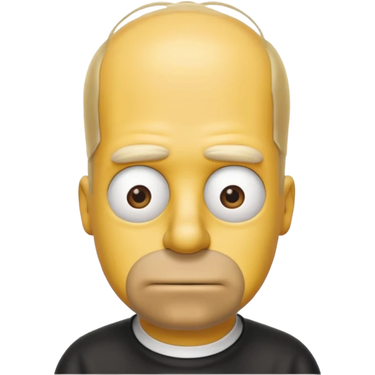 Homer Simpson emoji with 16 thinning hair on top of head emoji