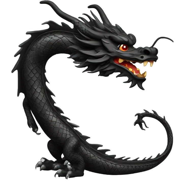 china dragon black emoji