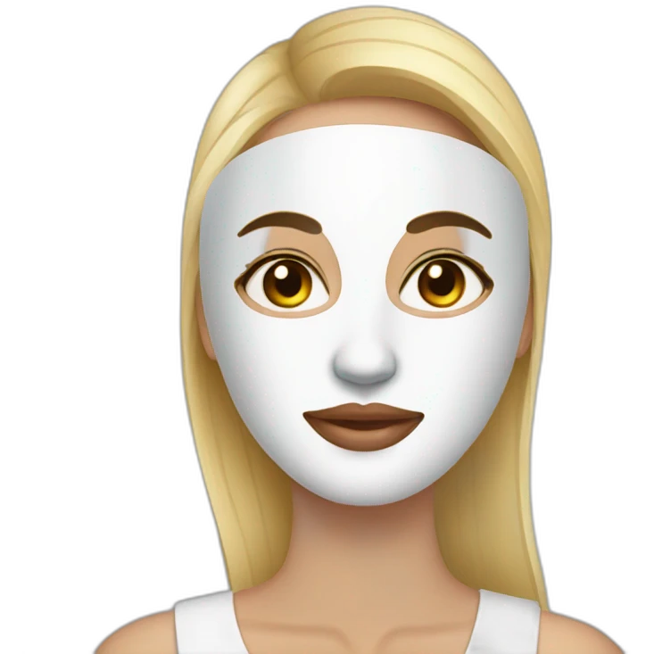Woman with beauty face mask emoji