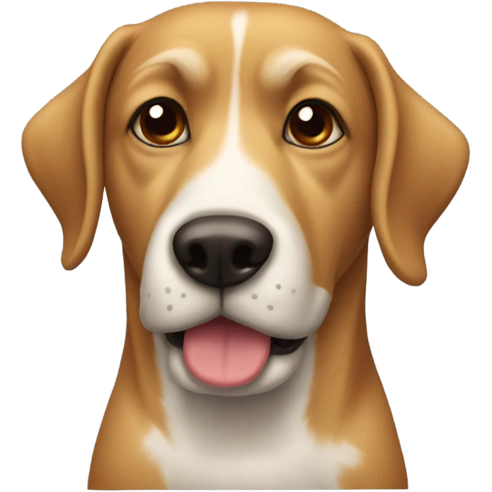 Chien avec barbe et moustache emoji