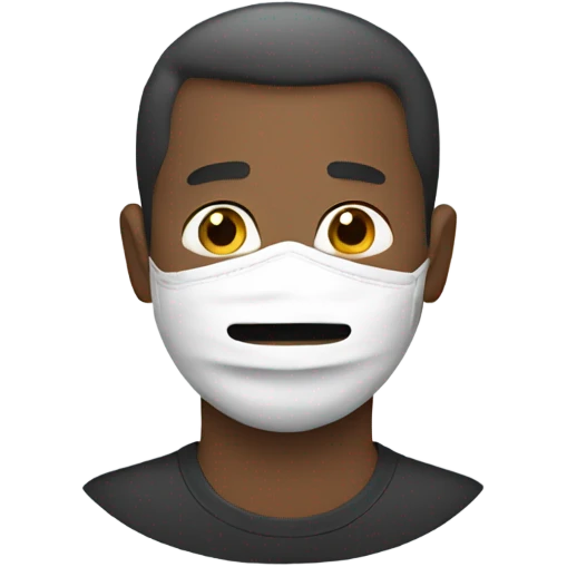 A dad with white mask emoji