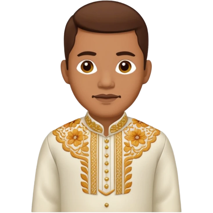 Men wearing barong Tagalog  emoji