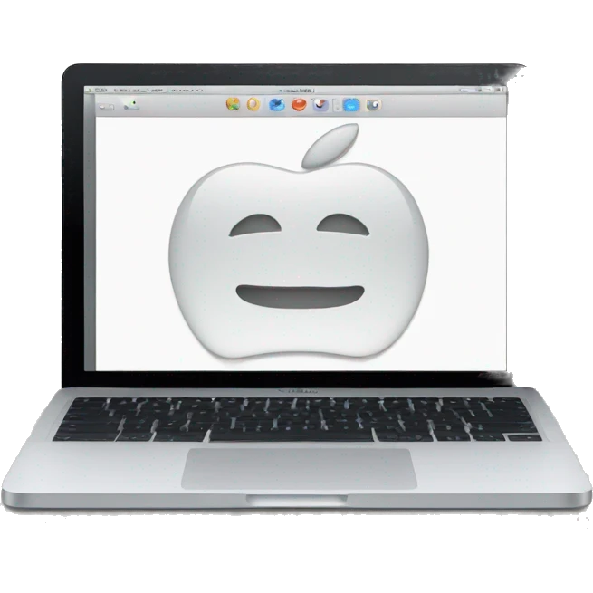mac book open  emoji