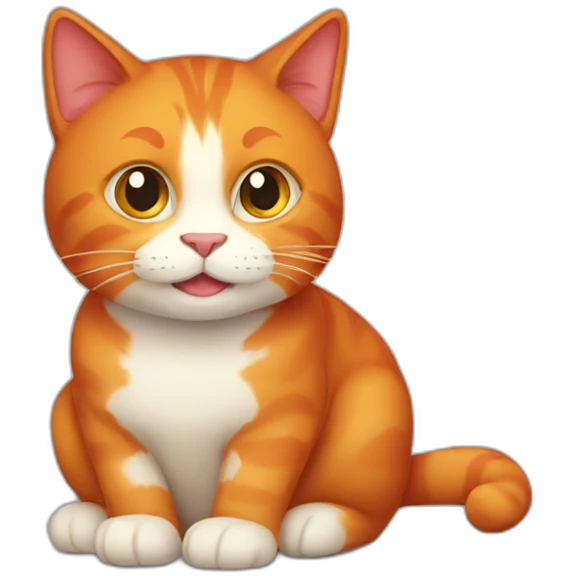 Red cat emoji