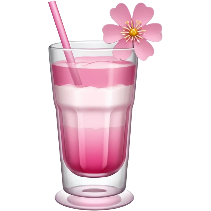 A cute Sakura drink emoji