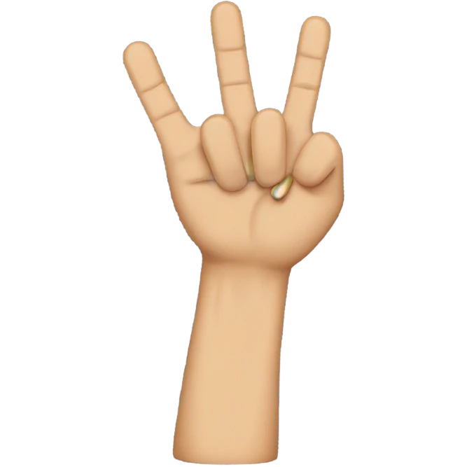 Upside down rock and roll fingers emoji