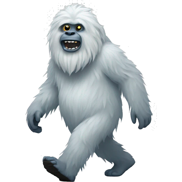 Yeti walking emoji