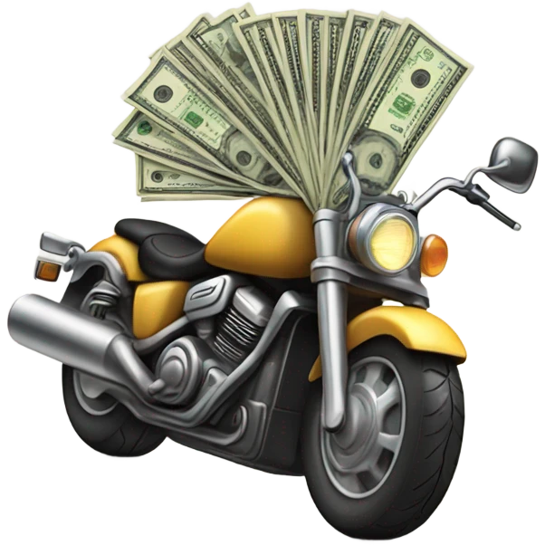 Money riding a motorcycle  emoji