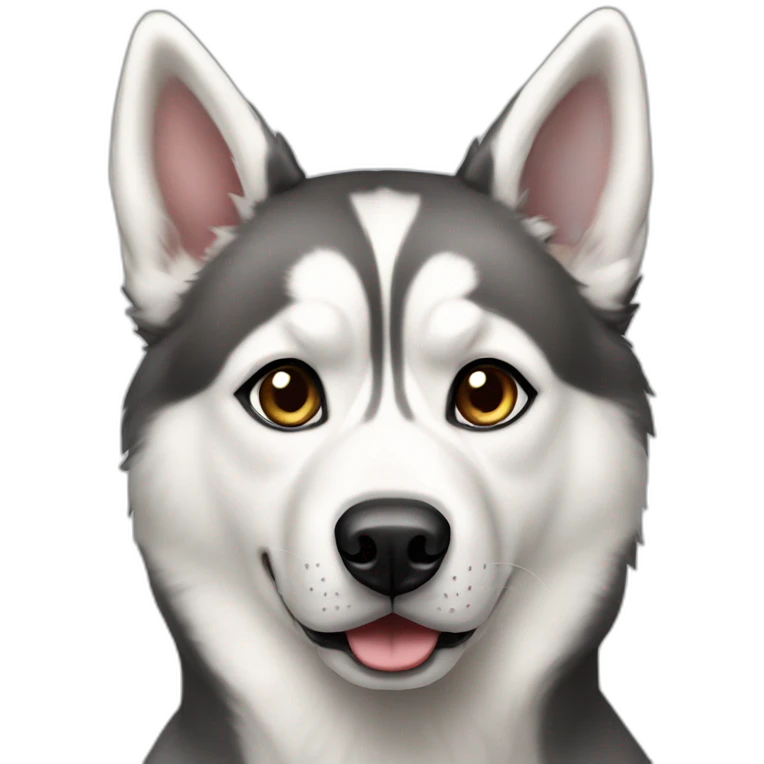 Dog Siberian Husky full-height emoji