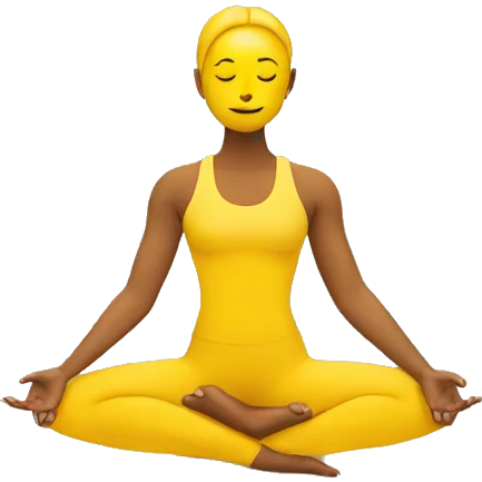 yellow person doing yoga emoji