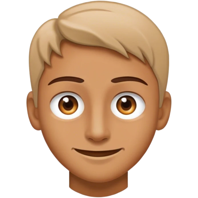 Facing away from me, but eyes are looking at me while smilinh emoji