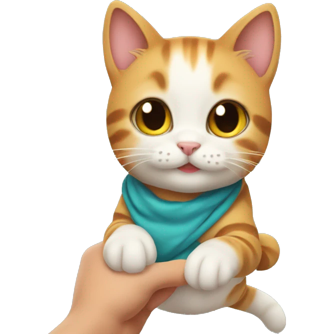 cute little cat doing this 🤭 emoji